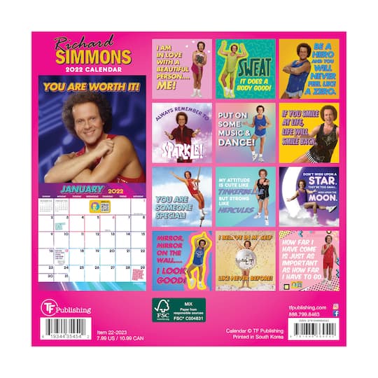 2022 Richard Simmons Mini Calendar Michaels Simmons 2022 Calendar